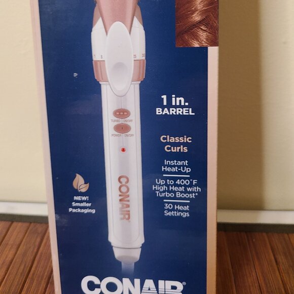 Conair Double Ceramic 1" Curling Iron - White/Rose Gold - Picture 4 of 8